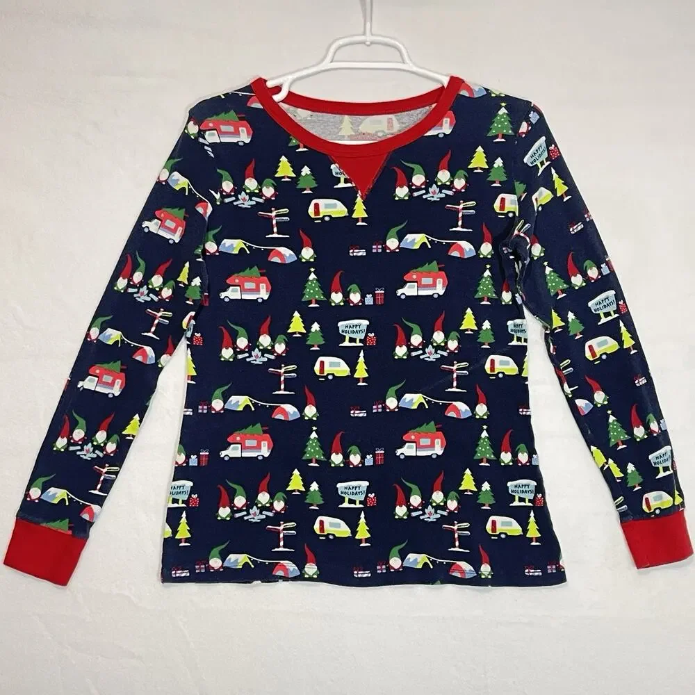 Wondershop Winter Holiday 2 Piece Pajama Set Womens Small Knit Christmas Gnomes